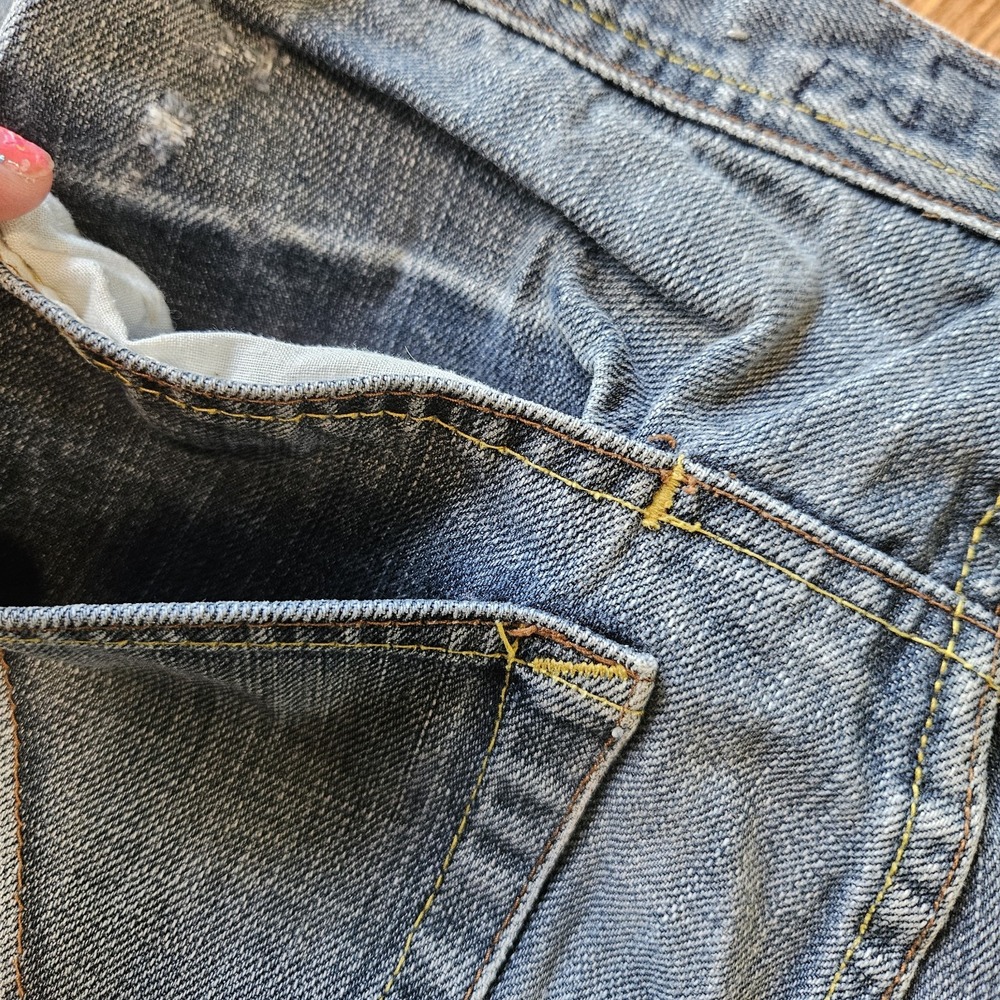 Y2K‎ Akademiks Medium Wash Baggy Embroidered Grunge Jeans Size 32 x 30 - Picture 13 of 16